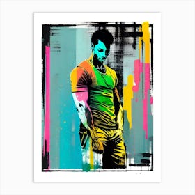 Man In A Colorful Shirt Art Print