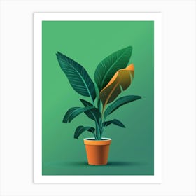 Banana Plant In A Pot 9 Art Print