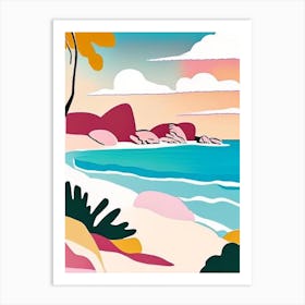 Great Keppel Island Australia Muted Pastel Tropical Destination Art Print