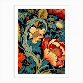 Wallpaper Floral Pattern 6 Art Print