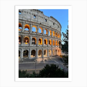 Roman Coliseum At Dusk Art Print