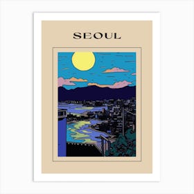 Minimal Design Style Of Seoul, South Korea 1 Poster Art Print