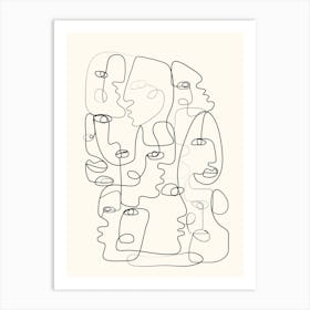 Abstract Faces 11 Art Print