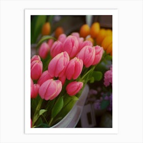 Pink Tulips Art Print