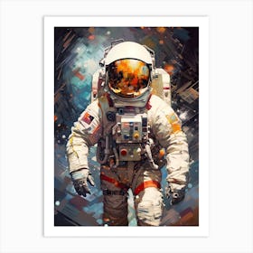 Expressive Astronaut Painting 4 Art Print