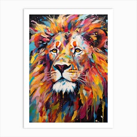 Lion Art Painting Expressionism Style 1 Art Print