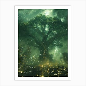 Fantasy Tree In The Middle 1 Art Print