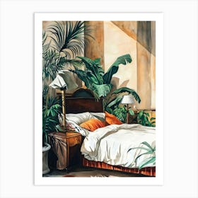 Room With Plants illustration Art Print