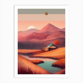 Landscape Painting 10 Art Print