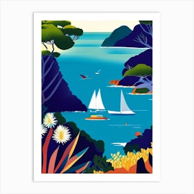 Atlantic Islands Of Galicia National Park Spain Pop Matisse Art Print