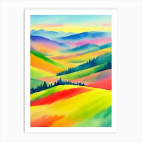 Watercolor Landscape Painting Art Print