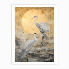 Cranes In Flight 3 Art Print