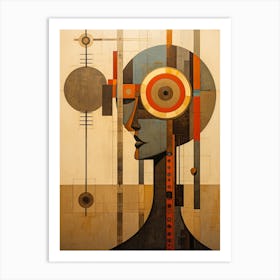 Abstract Illustration Of A Woman And The Cosmos 50 Art Print