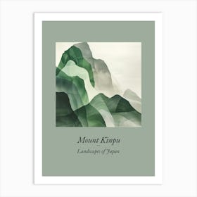 Landscapes Of Japan Mount Kinpu 14 Art Print