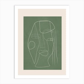 Minimalist Face Art 1 Art Print