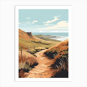 South West Coast Path England 2 Hiking Trail Landscape Art Print
