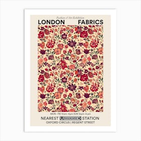 Poster Orchid Orbit London Fabrics Floral Pattern 4 Art Print