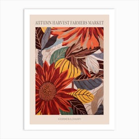 Fall Botanicals Gerbera Daisy Poster Art Print