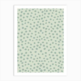 Dots Sage Green Art Print