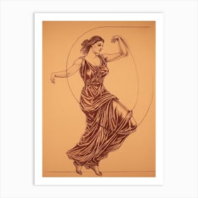 Aphrodite Vintage Drawing 4 Art Print