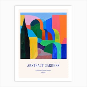 Colourful Gardens Schnbrunn Palace Gardens Austria 1 Blue Poster Art Print