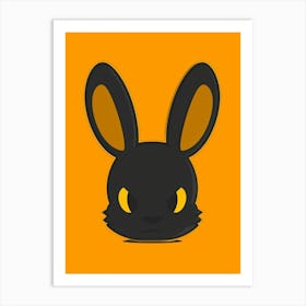 Black Bunny Art Print