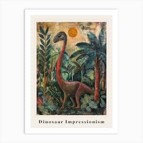 Dinosaur Impressionist Inspired Painting 4 Poster Art Print