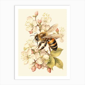 Storybook Animal Watercolour Honey Bee 3 Art Print