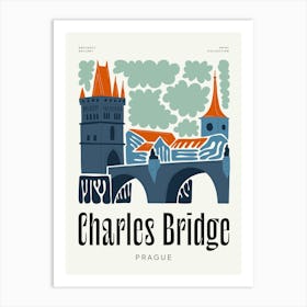 Travel Charles Bridge Prague Abstract Gallery Art Print