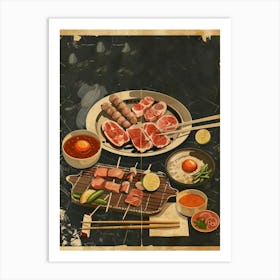 Yakiniku Mid Century Modern 4 Art Print