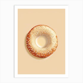 Multi Grain Bagel Marker Art 1 Art Print