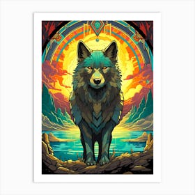 Wolf Stained Church Art Print