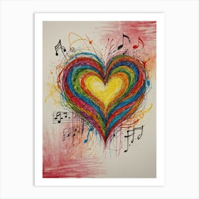 Heart Of Music 13 Art Print