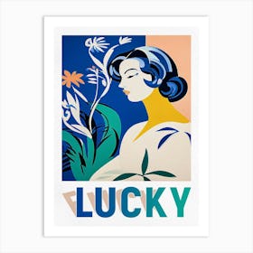 Lady in Blue 1 Art Print