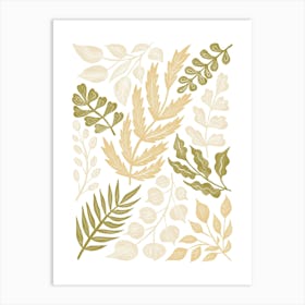 Beige Branches Art Print