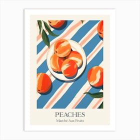 Marche Aux Fruits Peaches Fruit Summer Illustration 4 Art Print