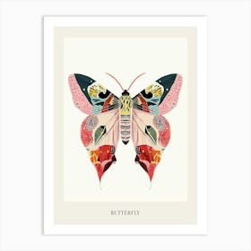 Colourful Insect Illustration Butterfly 23 Poster Art Print