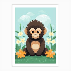Baby Animal Illustration  Gorilla 2 Art Print