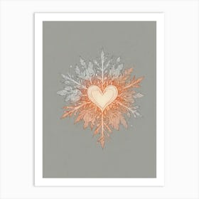 Snowflake Heart Art Print