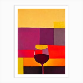 Pinot Noir Paul Klee Inspired Abstract Cocktail Poster Art Print