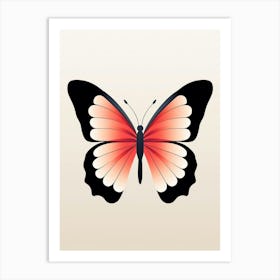 Butterfly Minimalist Abstract 4 Art Print