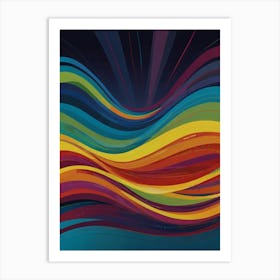 Abstract Wavy Lines Art Print