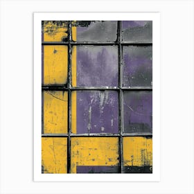 Purple And Yellow Window Art Print