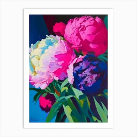 Alexander Fleming Peonies Colourful 1 Painting Art Print