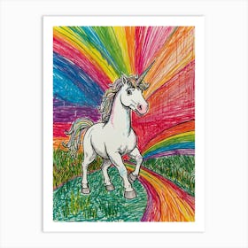 Rainbow Unicorn 6 Art Print