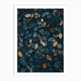 Autumn Leaves On Water Art Print