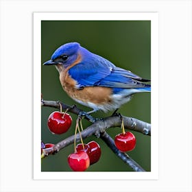 Eastern Bluebird-Reimagined 35 Art Print