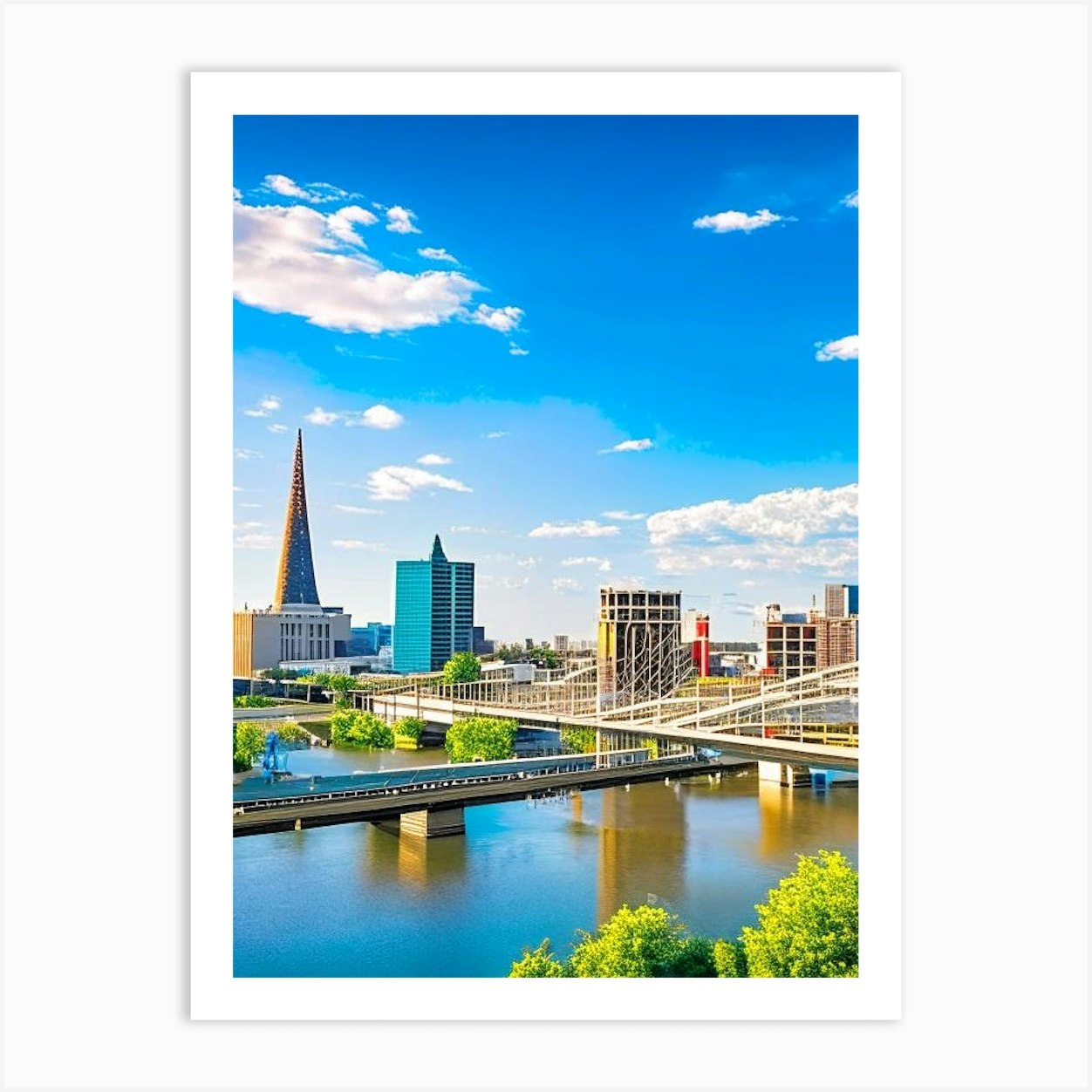 Louisville Photography Art Print by US Cityscapes - Fy