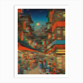 Asian Street Scene 1 Art Print