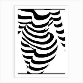 Striped Woman Art Print